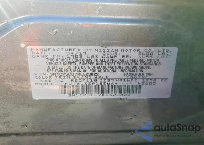 3N1CP5CU7KL523822: 73022485