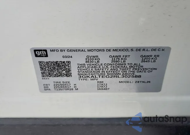 3GKALTEG2RL302588: 98948005