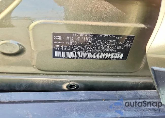 4S4BSABCXK3321072: 72408075