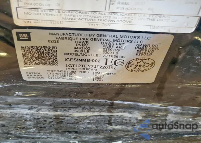 1GT12TEY7JF220152: 73899895