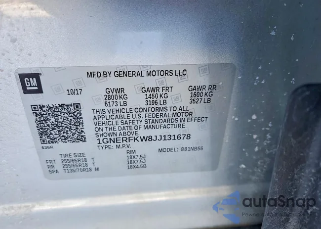 1GNERFKW8JJ131678: 74348575