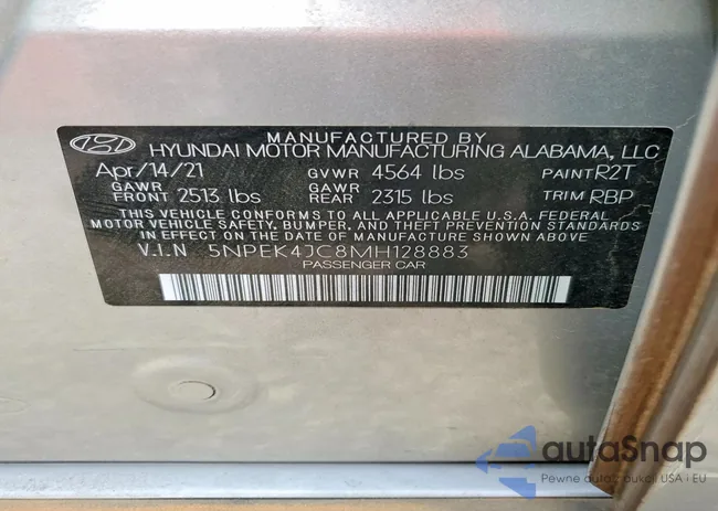 5NPEK4JC8MH128883: 99320865