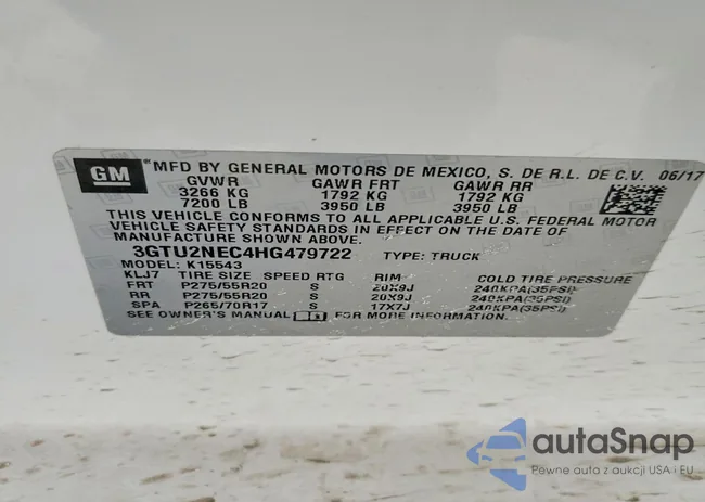 3GTU2NEC4HG479722: 74233675