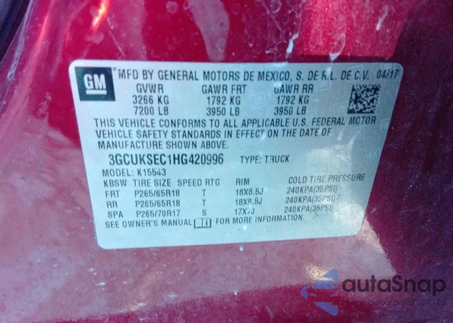 3GCUKSEC1HG420996: 74215265