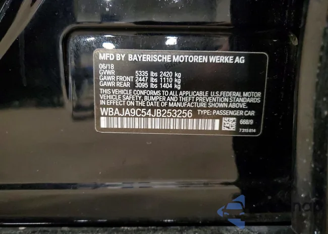 WBAJA9C54JB253256: 73482065