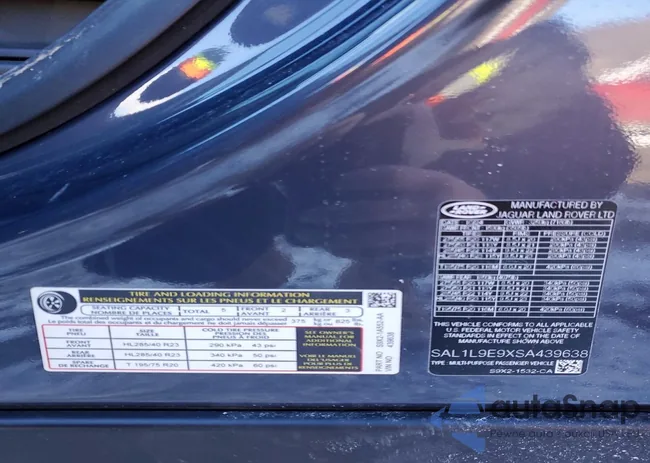 SAL1L9E9XSA439638: 73192595