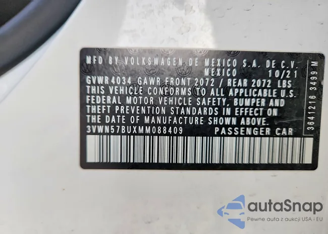 3VWN57BUXMM088409: 74701555