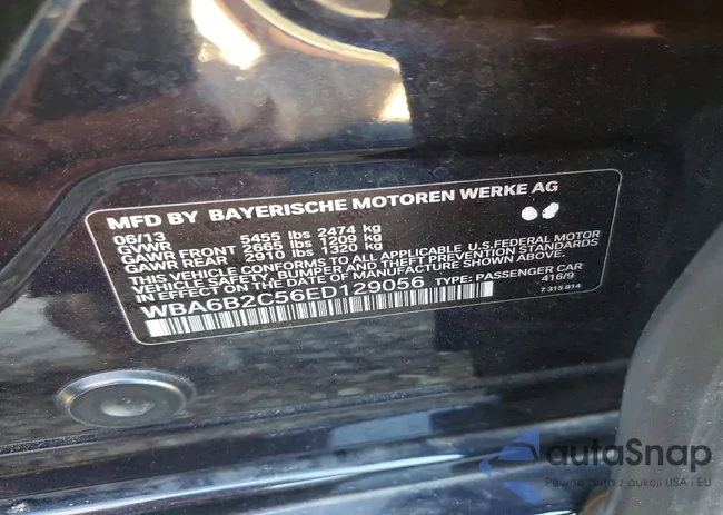 WBA6B2C56ED129056: 74089905