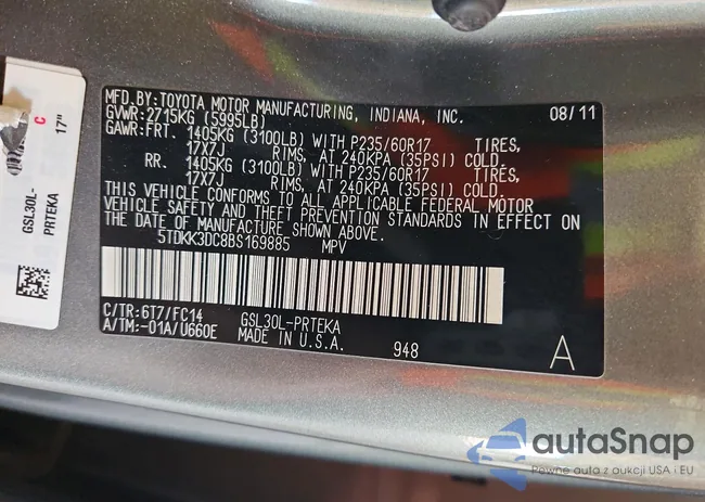 5TDKK3DC8BS169885: 74276595