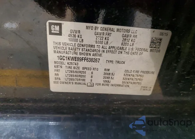 1GC1KWE89FF638267: 73015585