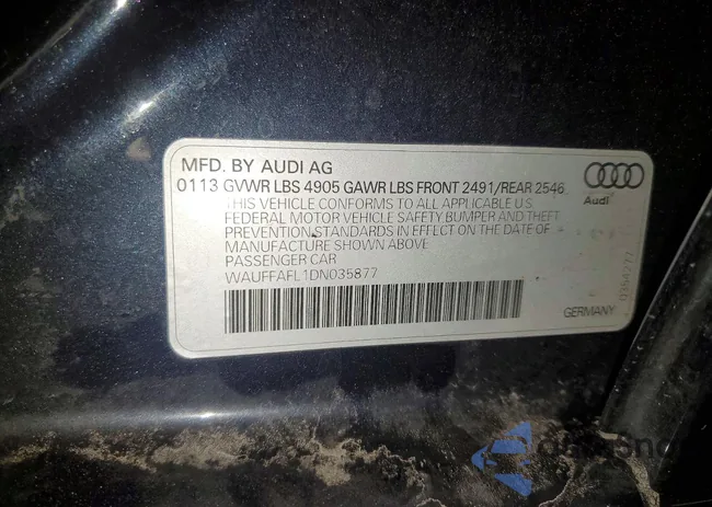 WAUFFAFL1DN035877: 72632675