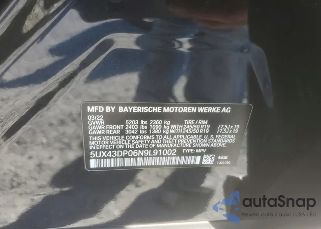 5UX43DP06N9L91002: 75096155