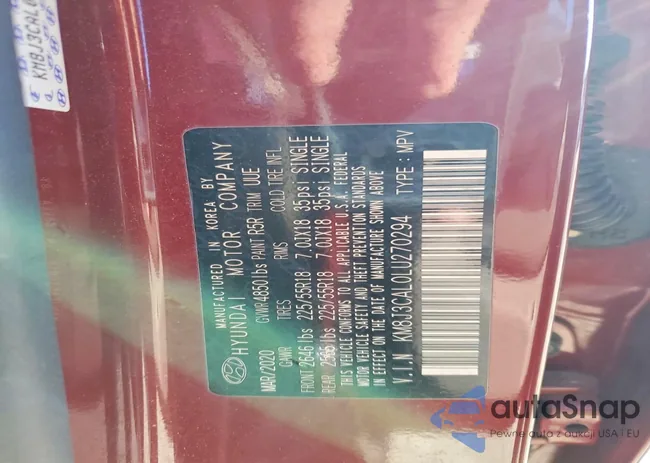 KM8J3CAL0LU270294: 98902405