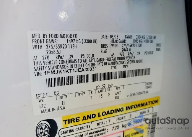 1FMJK1KT1JEA39031: 98637495