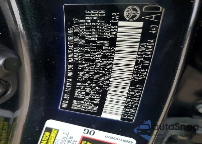 2T1BURHE9HC941255: 74786815