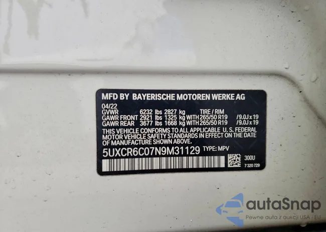 5UXCR6C07N9M31129: 99928445