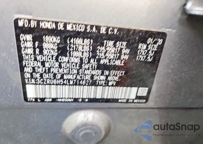 3CZRU6H54LM714627: 98174865