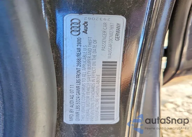 WAUSGAFC0CN027697: 75101065