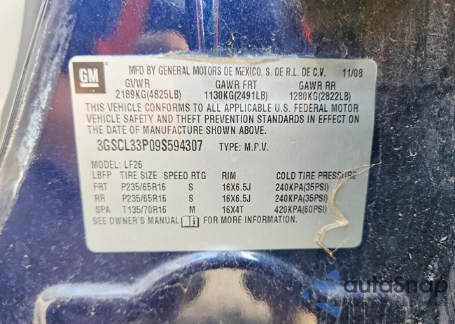 3GSCL33P09S594307: 99577585