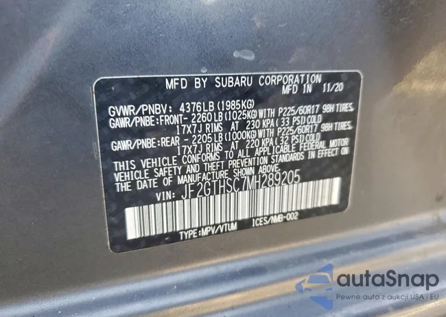 JF2GTHSC7MH289205: 73507845