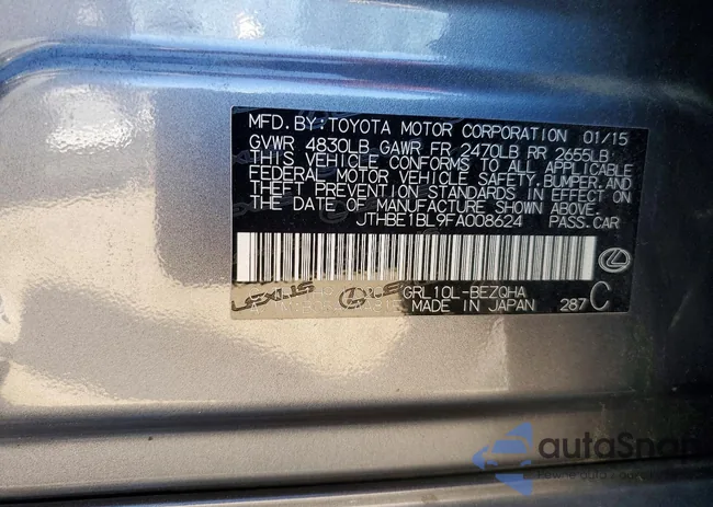 JTHBE1BL9FA008624: 74260775