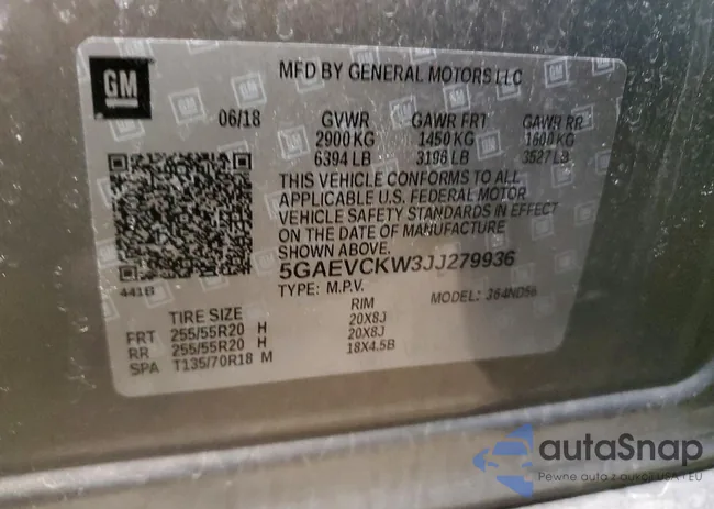 5GAEVCKW3JJ279936: 73519915