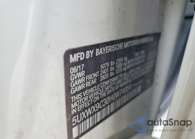 5UXWX9C30H0W74854: 99331935