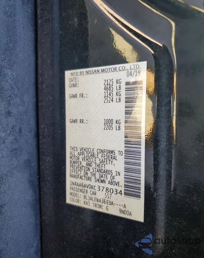 1N4AA6AV0KC378034: 73890525