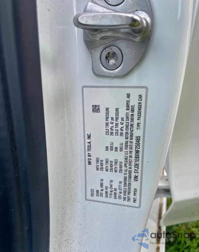 5YJ3E1EBXNF250465: 73754665