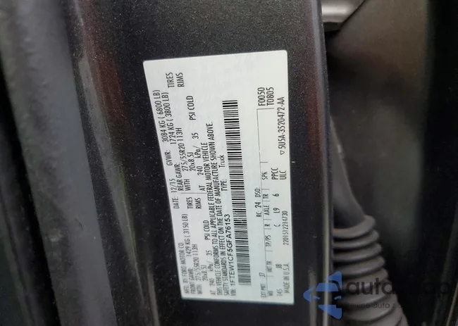 1FTEW1CF5GFA76153: 75001405