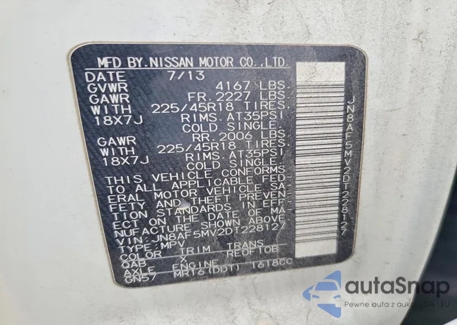 JN8AF5MV2DT228127: 73031455