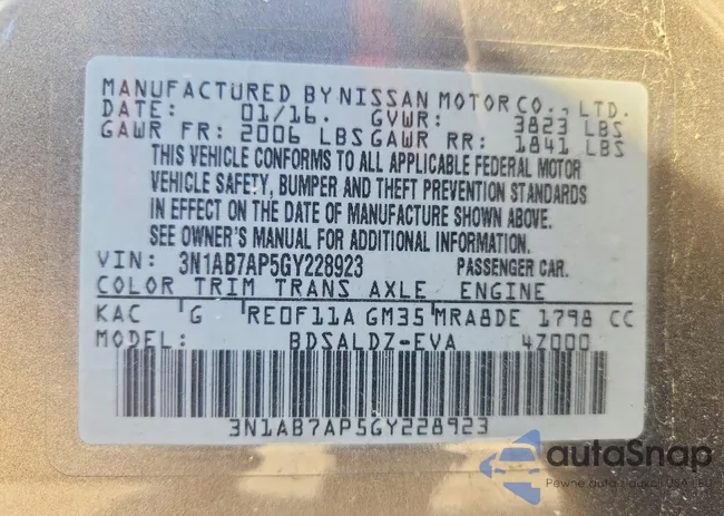 3N1AB7AP5GY228923: 73604625