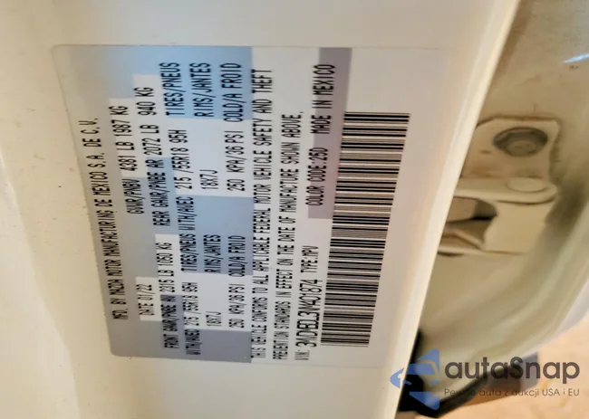 3MVDMBDL3NM401874: 74740215