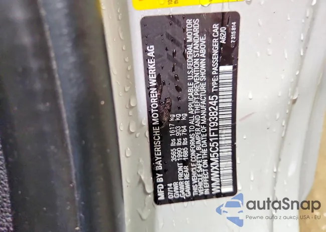 WMWXM5C51FT938245: 72551095