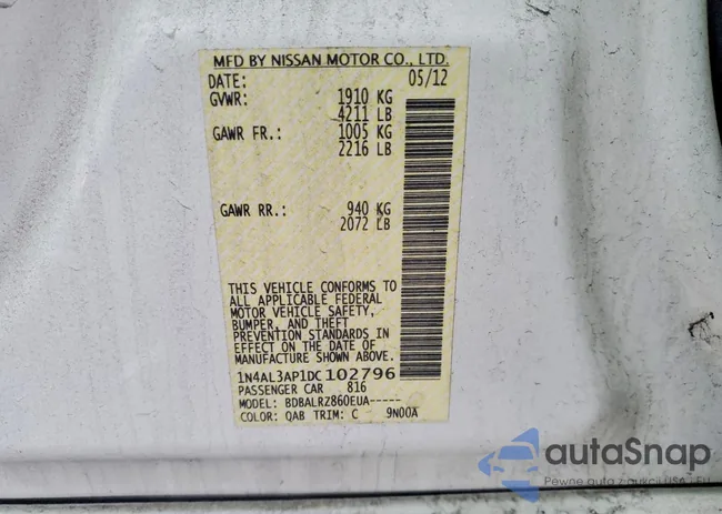 1N4AL3AP1DC102796: 99660615