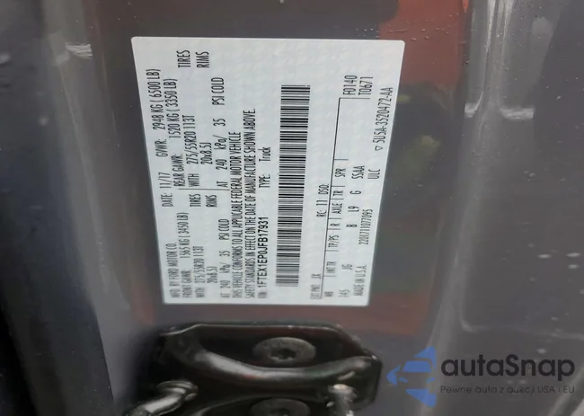 1FTEX1EP0JFB17931: 99463665