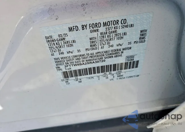 3FTTW8BA2SRA30720: 74405545