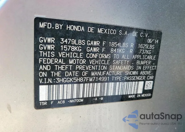 3HGGK5H87FM714991: 74902485