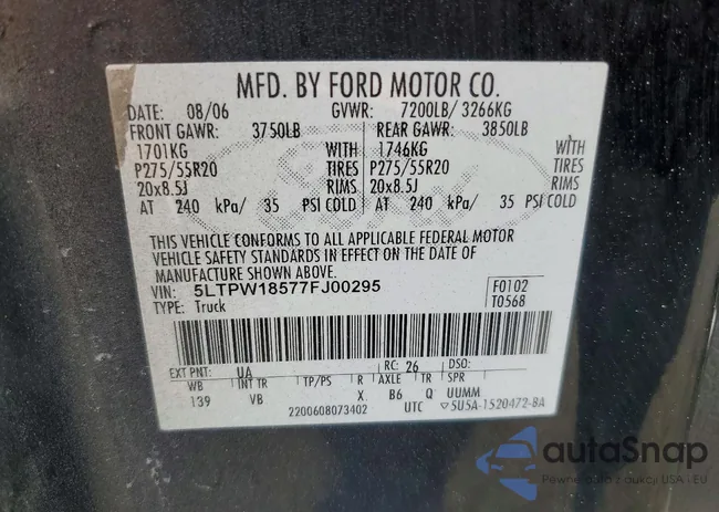 5LTPW18577FJ00295: 73791785