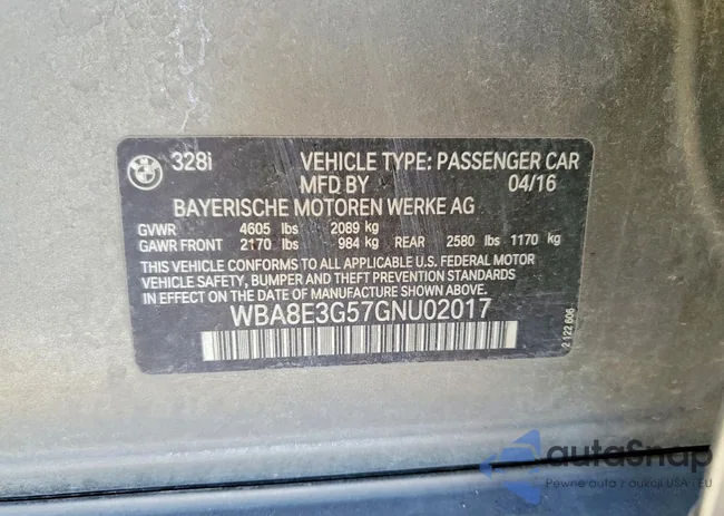 WBA8E3G57GNU02017: 73243425