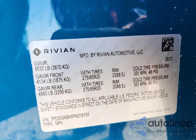 7PDSGABA6PN018752: 72688915