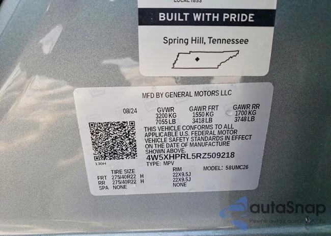 4W5XHPRL5RZ509218: 72156775