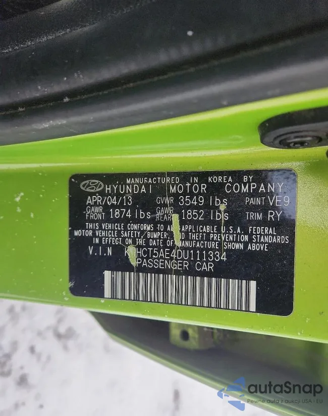 KMHCT5AE4DU111334: 74783355