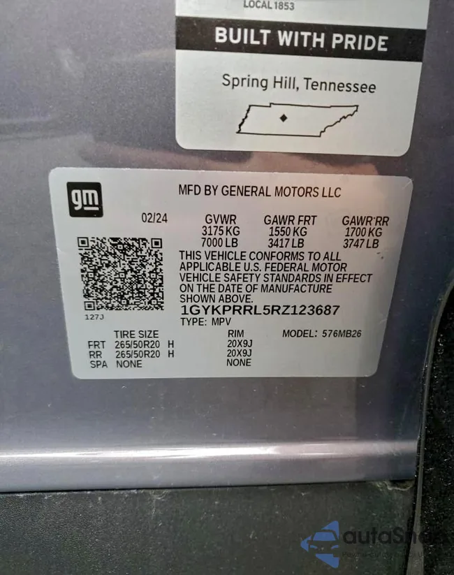 1GYKPRRL5RZ123687: 73262505