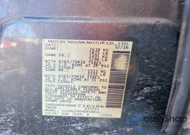 1N6AD0EV6HN716586: 73165855