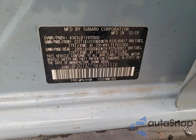 JF2GTACC8K8291516: 99533255