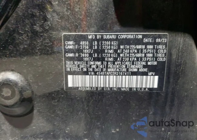 4S4BTAPC2R3167411: 73813265