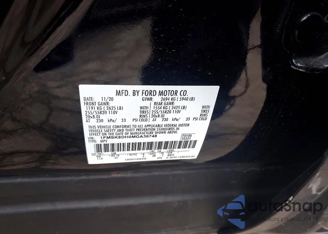 1FMSK8DH0MGA36748: 74650145