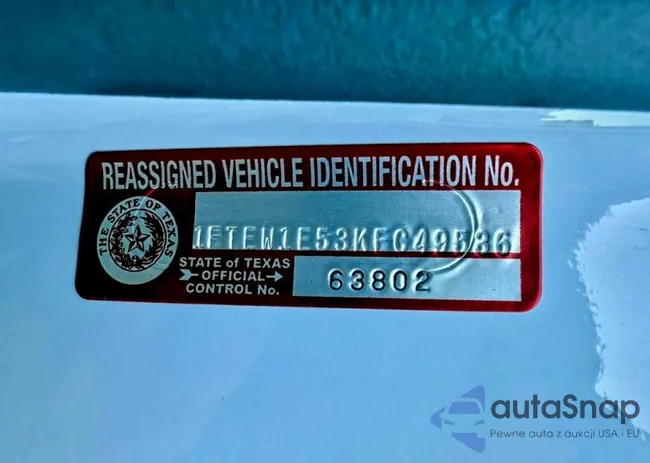 1FTEW1E53KFC49536: 99872345