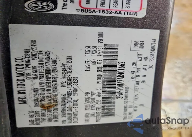 3FAHP0HA7AR401662: 73073705